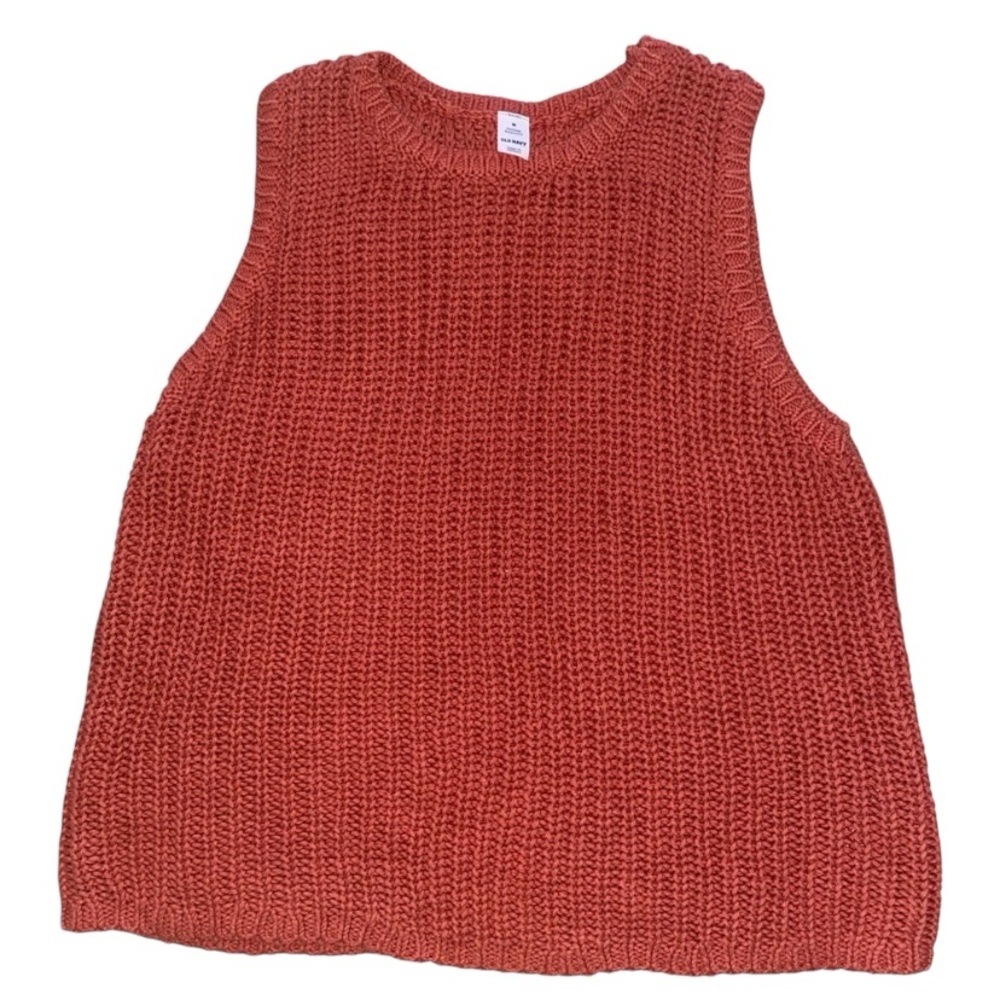 💕3/$30💕 Old Navy Sleeveless Open Stitch Crochet Style Vest Size Medium